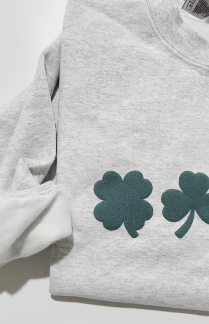 Embossed St. Patricks day Sweatshirt, Women's St Paddy's Day Outfit, Shamrock Sweatshirt, Lucky Sweater, St Pattys Day Sweater