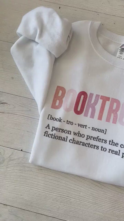 Booktrovert Sweatshirt, Reading Crewneck, I'm the definition of Booktrovert, Book Club shirts, Book club, Back to School, Gift for Reader