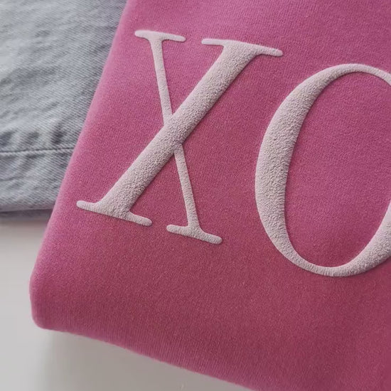 Embossed XOXO Sweater, Valentine's Sweater, Valentine's Day Shirt, Galentine's Day, Valentine's Outfit, Women's Valentine's Day Crewneck