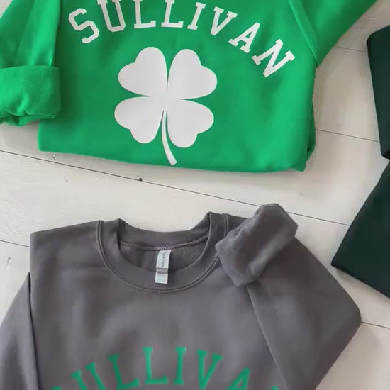 St. Patrick's Day Sweatshirt, Personalized St. Patrick's Day Sweatshirt, Custom Sweatshirt, Custom Clover Sweatshirt, Customizable Shirt