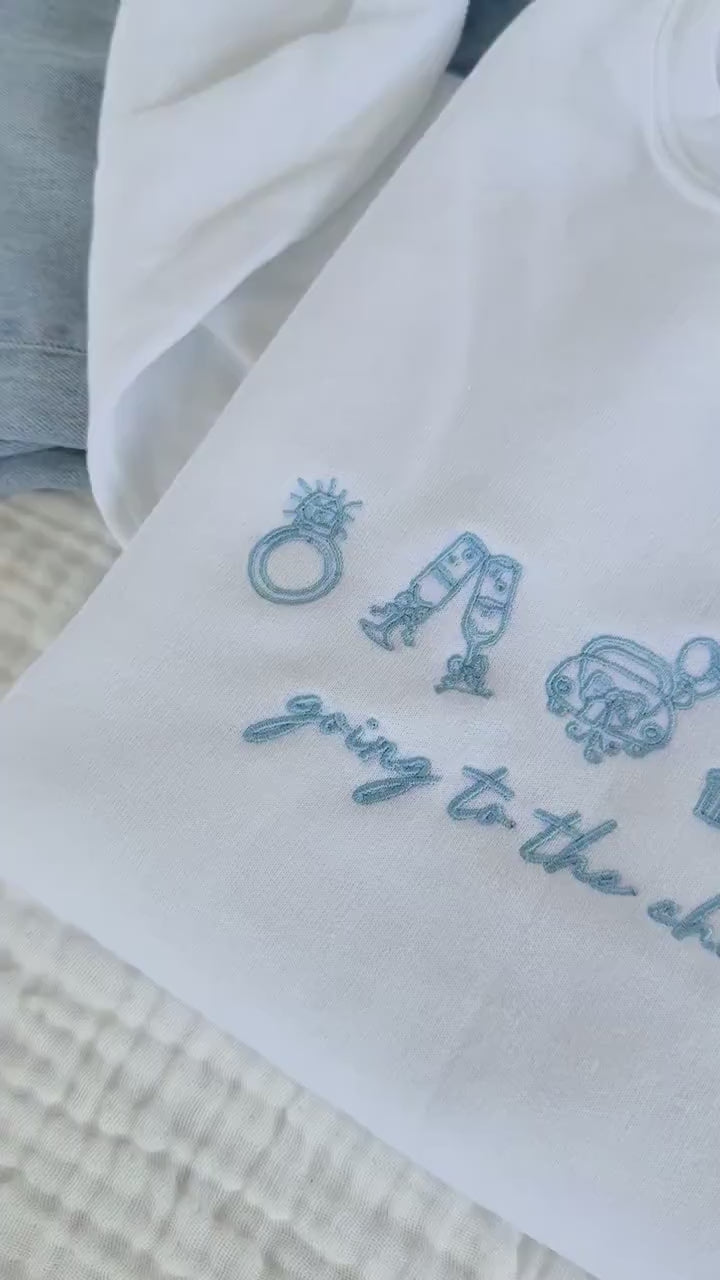 Going To The Chapel, Engagement Gift, Bride Sweatshirt, Bridal Embroidered Sweatshirt, Future Mrs. Sweatshirt, Bride Bachelorette Sweatshirt