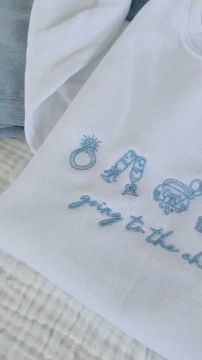 Going To The Chapel, Engagement Gift, Bride Sweatshirt, Bridal Embroidered Sweatshirt, Future Mrs. Sweatshirt, Bride Bachelorette Sweatshirt