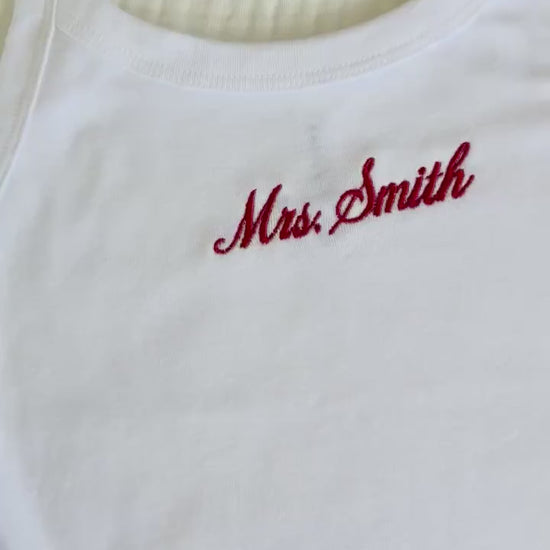 Mrs. Tank Top, Embroidered Tank, Bachelorette Outfit