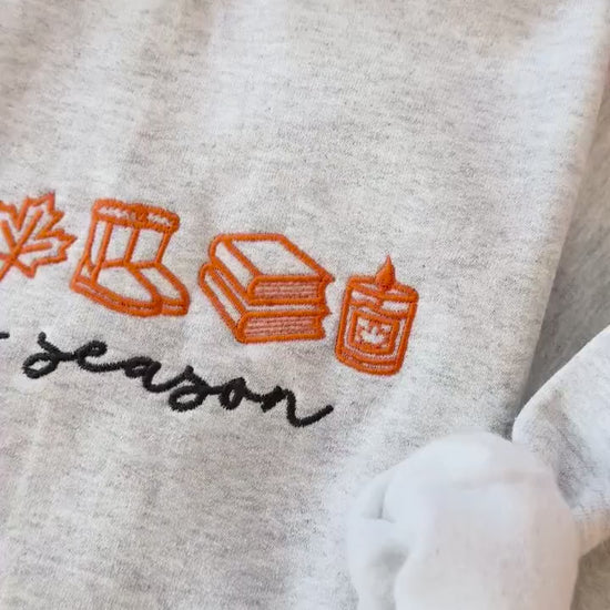 Personalized Halloween Sweatshirt, Cozy or Spooky Season Embroidery