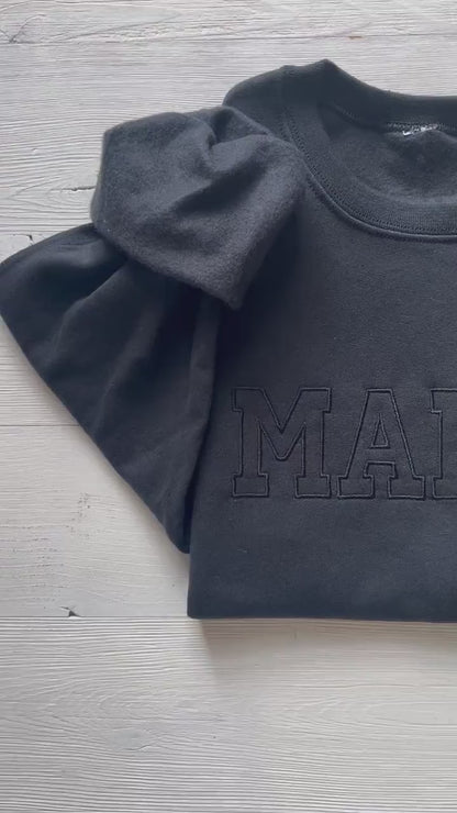 Embroidered Mama Sweatshirt, Mama Sweatshirt, Mothers Day Gift, Cool Mom, First Mothers Day Gift, New Mom Gift, Mama sweater, Embroidery