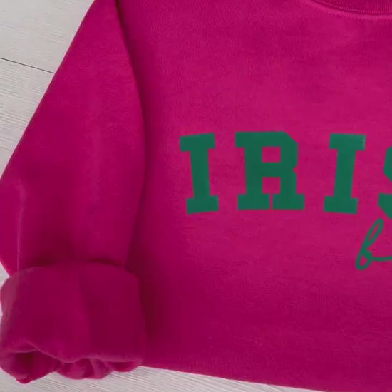 Irish Babe Sweatshirt, Womens Shamrock Crewneck, St Patricks Day Top, St. Pattys Day Outfit, Irish tops, Sweater for St. Patricks Day