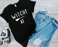 Witchy Af Tee - Halloween Shirt - Womens Halloween costume - Girl Halloween Shirt - Halloween shirts For Women - Funny halloween shirt
