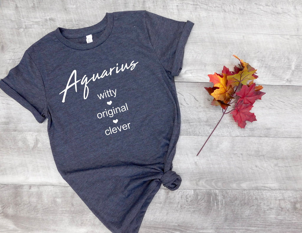 aquarius sign shirt, aquarius astrological sign shirt, aquarius shirt, aquarius birthday gift, gift idea, birthday gift, horoscope gift