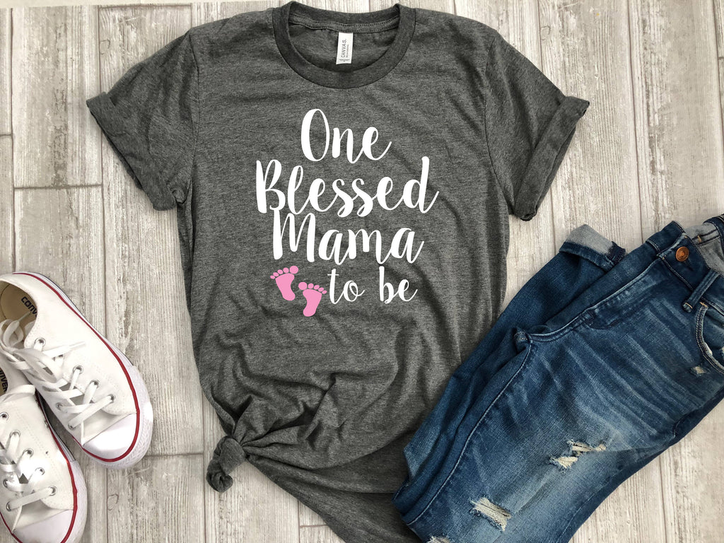 gender reveal shirt - blessed mama to be shirt - its a girl shirt - its a boy shirt, gender reveal idea, blessed mama tee, gender reveal tee