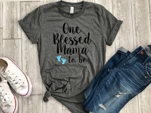 gender reveal shirt - blessed mama to be shirt - its a boy shirt - its a girl shirt, gender reveal idea, blessed mama tee, gender reveal tee