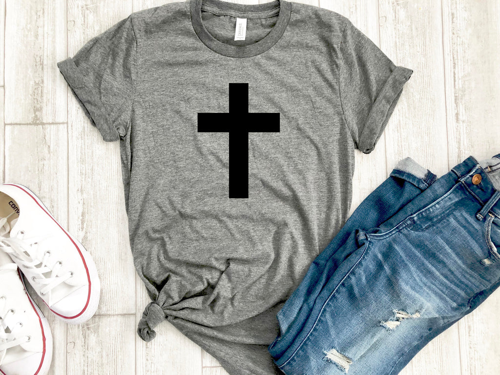 Womens cross shirt , Cross tshirt, Cross tee, Womens Christian apparel, Womens Christian shirt, Easter shirt, Womens Easter shirt