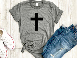 Womens cross shirt -  Cross tshirt - Cross tee - Womens Christian apparel - Womens Christian shirt - Easter shirt - Womens Easter shirt
