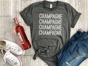 Womens graphic tee - champagne shirt - champagne tee - cheers - bridal party shirt - mimosas - new years tee - brunch shirt - vacation shirt