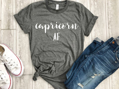 capricorn AF shirt, capricorn astrological sign shirt, capricorn sign shirt, capricorn birthday gift, gift idea, birthday gift, gift for her