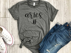 aries AF shirt, aries astrological sign shirt, aries sign shirt, aries birthday gift, gift idea, birthday gift, personalized gift, gift