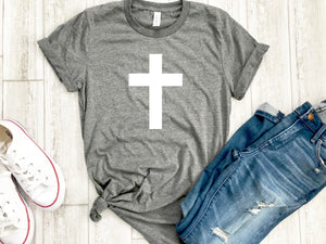 Womens cross shirt -  Cross tshirt - Cross tee - Womens Christian apparel - Womens Christian shirt - Easter shirt - Womens Easter shirt