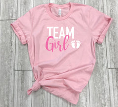 gender reveal shirts- reveal party -team pink shirt - team boy shirt - family shirts matching - its a boy shirt - gender reveal idea -