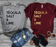 Cinco de mayo, Tequila salt and lime, Cinco de mayo tees, Cinco de mayo t-shirts, Bachelorette Party Shirts, Drinko de mayo, Women's tee