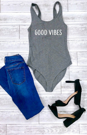 Good vibes, Women's good vibes tops, Cute women's bodysuit, Cute women's outfit, women's bodysuit, cute summer outfit, going out outfits