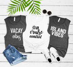 vacation shirt, cruise tanks, vacation mode tank, vacay vibes shirt, vacation tank, girls trip shirt, shirts for girls getaway