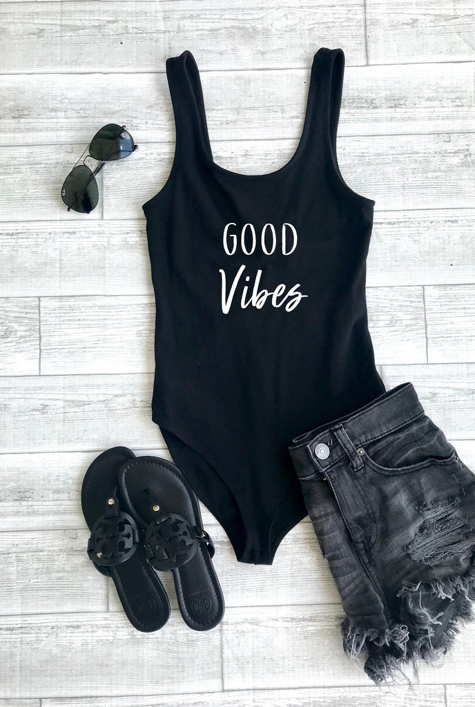 Good vibes, Women's good vibes tops, Cute women's bodysuit, Cute women's outfit, women's bodysuit, cute summer outfit, going out outfits