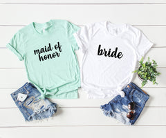 bachelorette party shirts - bridal party shirts - made of honor shirt -  bride shirt - bridal shirts - bridesmaid shirts - bridal party gift