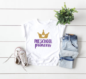 preschool shirt, preschool princess shirt, hello preschool shirt, first day of school shirt, preschool tee, announcement preschool tee