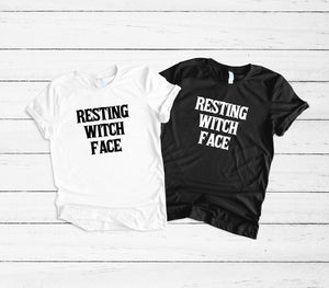 Resting witch face shirt- funny halloween shirt- Women's Halloween Shirt - best friend shirts  - Women's Halloween costume - Funny fall tee