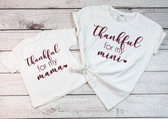 Mommy and me fall shirts, fall matching shirts, Thankful and blessed, Thanksgiving matching shirts, mommy and me shirt, mommy and me fall