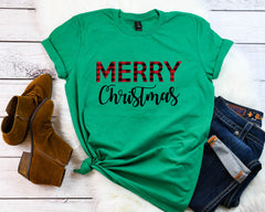 Women's buffalo plaid t-shirt,Buffalo plaid tee, Funny Christmas t-shirt,Christmas party shirt,Women's Christmas shirt, Christmas top,