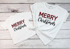Cute buffalo plaid tops,Mommy and me Christmas shirts,Buffalo plaid shirts,Holiday shirts,Merry shirts,Xmas matching outfit,Christmas shirts