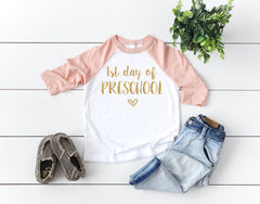 preschool shirt, personalized preschool shirt, hello preschool shirt, first day of school shirt, preschool tee, announcement preschool tee