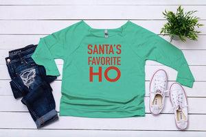 Ugly sweater, funny sweater, Santa's favorite ho, Women's Christmas outfit,Women's holiday top,Cute Christmas top, Women's xmas shirt