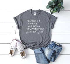 Cute Women's Fall Tee - Pumpkin spice shirt- Shirt for Fall- Fall Shirt Women - Feels like fall top- hello fall shirt -fall tshirt for women