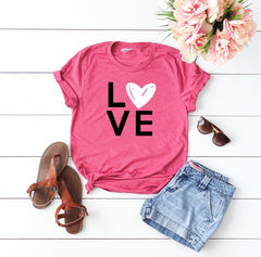 Love shirt- Shirt for valentines day- Valentines day outfit- Valentines day shirt- Cute women's Valentine top-
