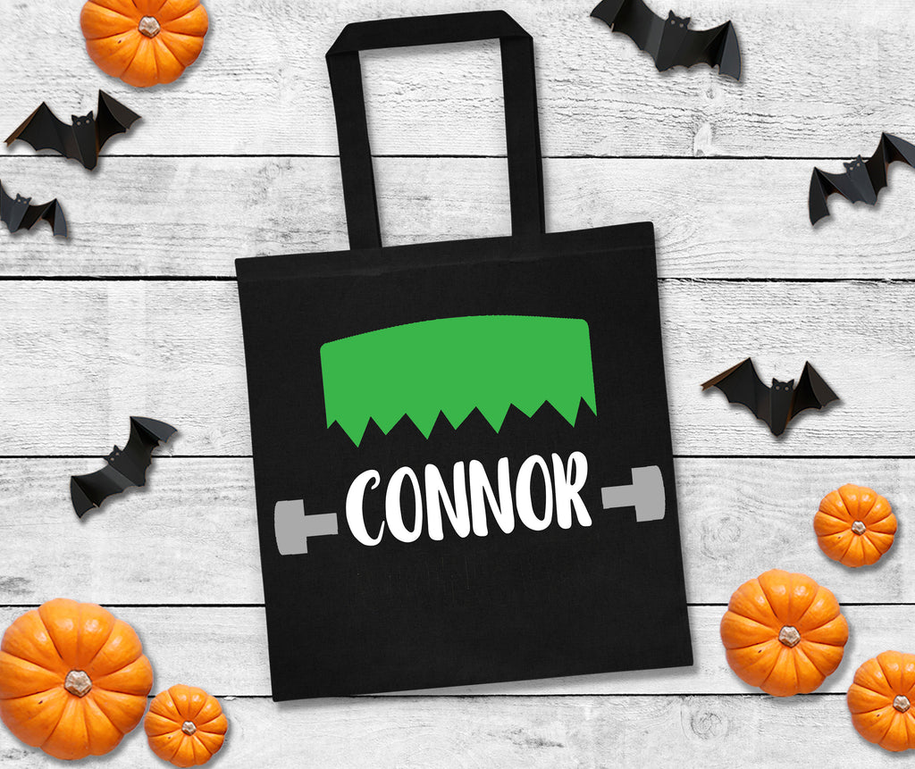 Frankenstein, personalized halloween bag, trick or treat bags, custom halloween bag, personalized halloween bag, custom trick or treat bags
