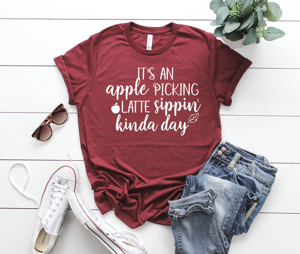 Apple picking shirt - Womens Fall Tee - Womens Fall Shirt - Fall Shirt Women - cute fall shirt women - hello fall shirt - fall tshirt women