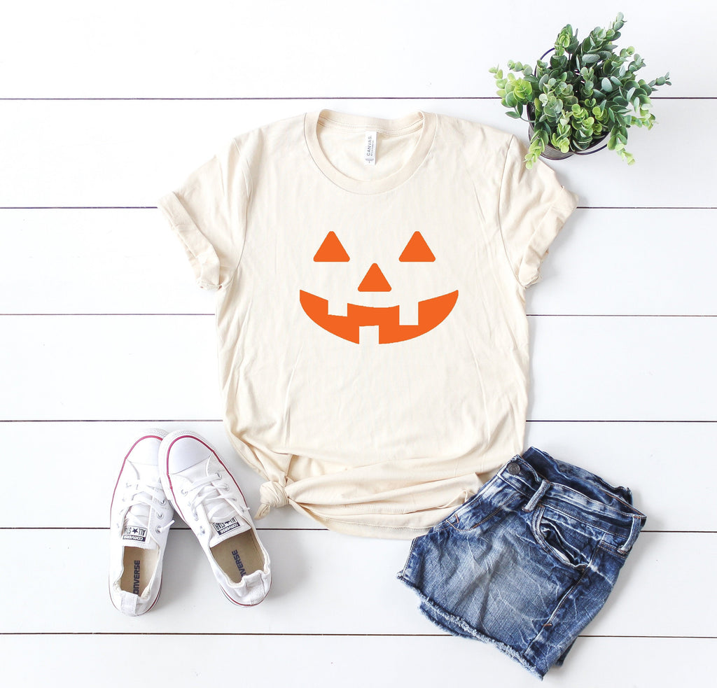 Jack- O-lantern shirt- Women's halloween shirt- halloween costume shirt - Pumpkin shirt- Women's funny halloween top-Cute halloween t-shirt
