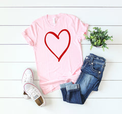 Valentine day t-shirt for women- Cute women's Valentine top- Valentine day shirt- Holiday t-shirt- Cute women's shirt- Valentines day top