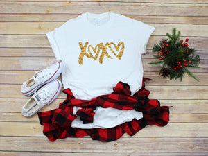 Glitter Valentines day shirt Love shirt -Cute Valentines day outfit- Glitter shirt- Valentines day shirt- Valentine top - Xoxo top-