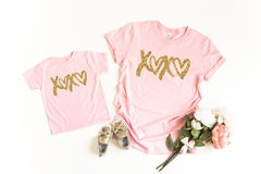 Mommy and me Valentine's shirts, Cute valentines day shirts, women's Valentines shirt, Glitter Valentines day top