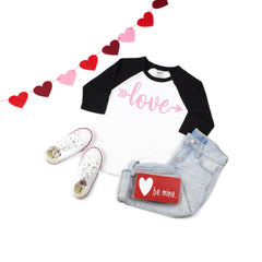 Cute V-day outfit, Children's Holiday top, love shirtChildren's Valentines day shirt, Xoxo top, Kids baseball shirt, Valentines day outfit,