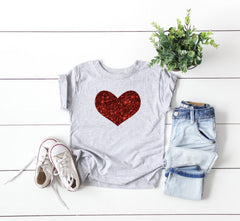 Toddler Valentine's day outfit - Cute Valentine's shirt - Toddler Valentines day top- Valentines shirt for toddler - Toddler Glitter heart