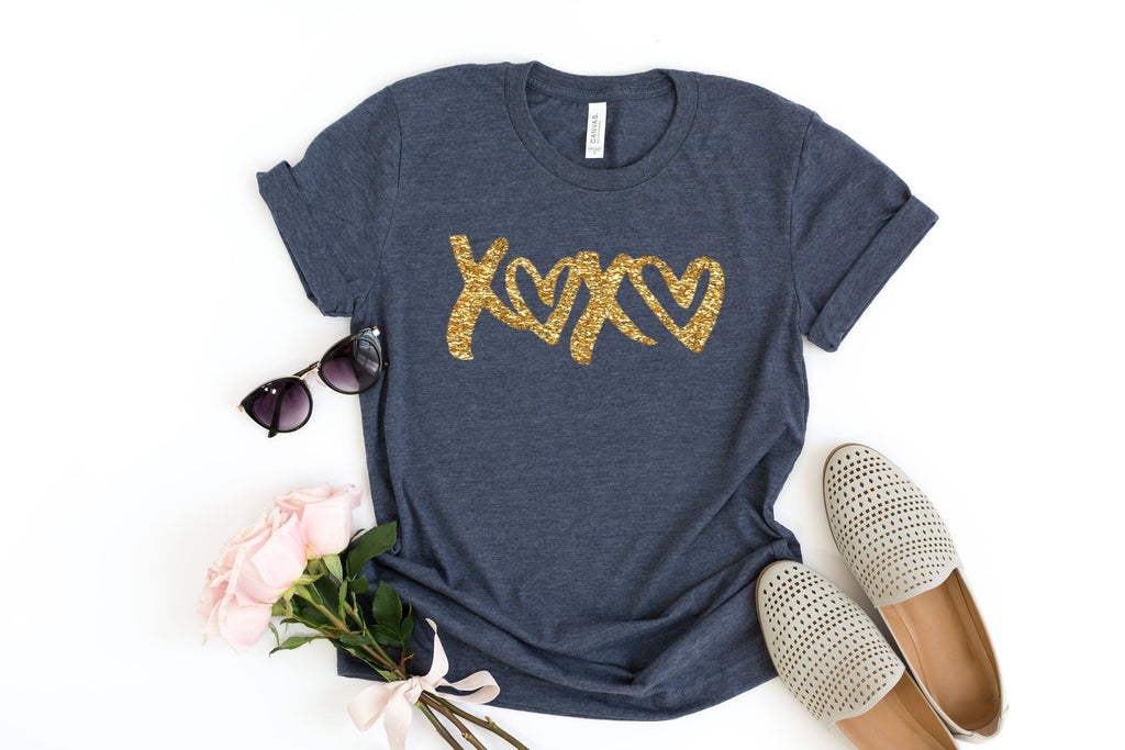 Valentines day outfit- Glitter shirt- Valentines day shirt- Valentine top-Glitter Valentines day shirt- Xoxo top- Shirt for valentines day-