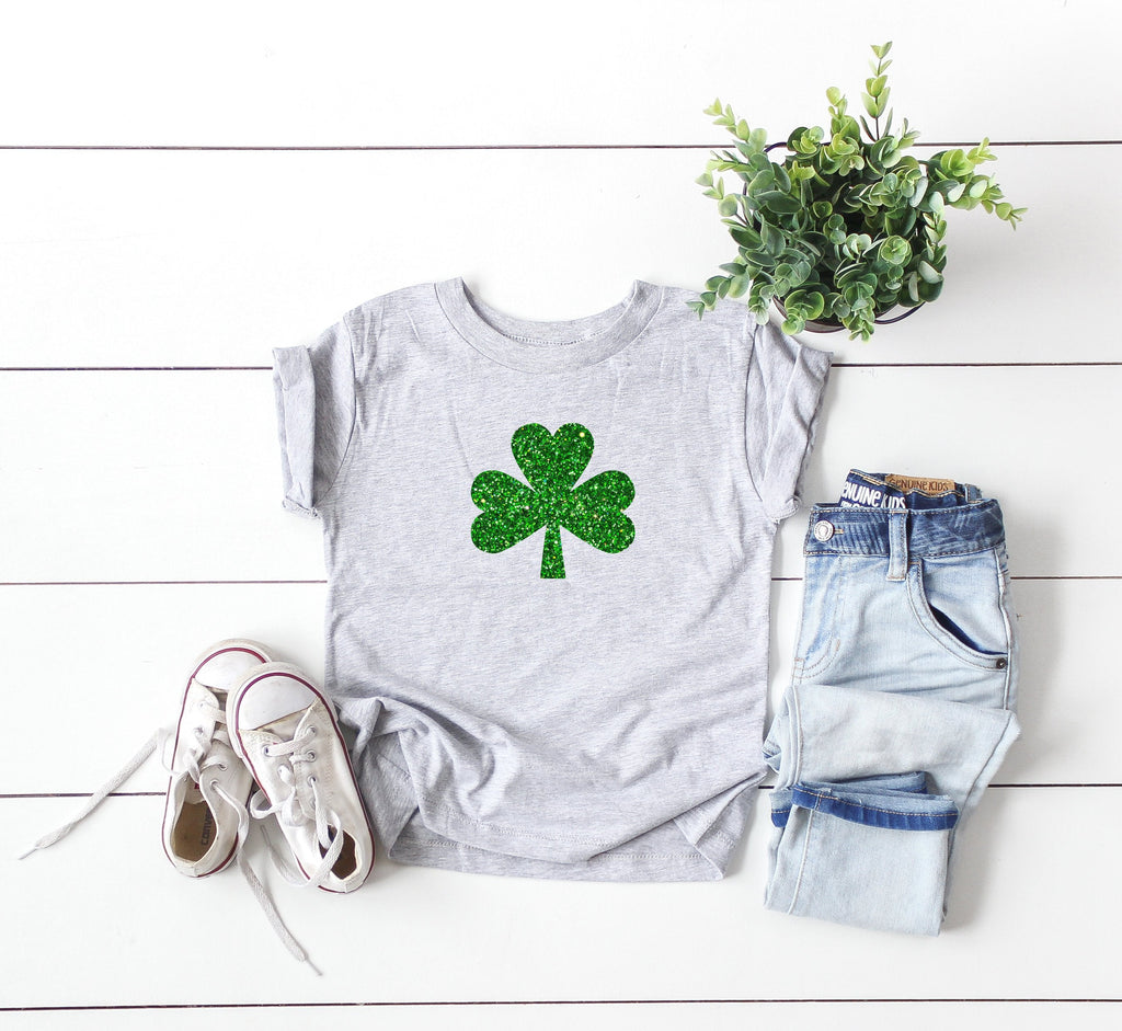Baby's first St. Patrick's day outfit, Infant St. Patrick's day shirt, Cute Baby St. Patrick's day top, Baby Glitter Shamrock shirt