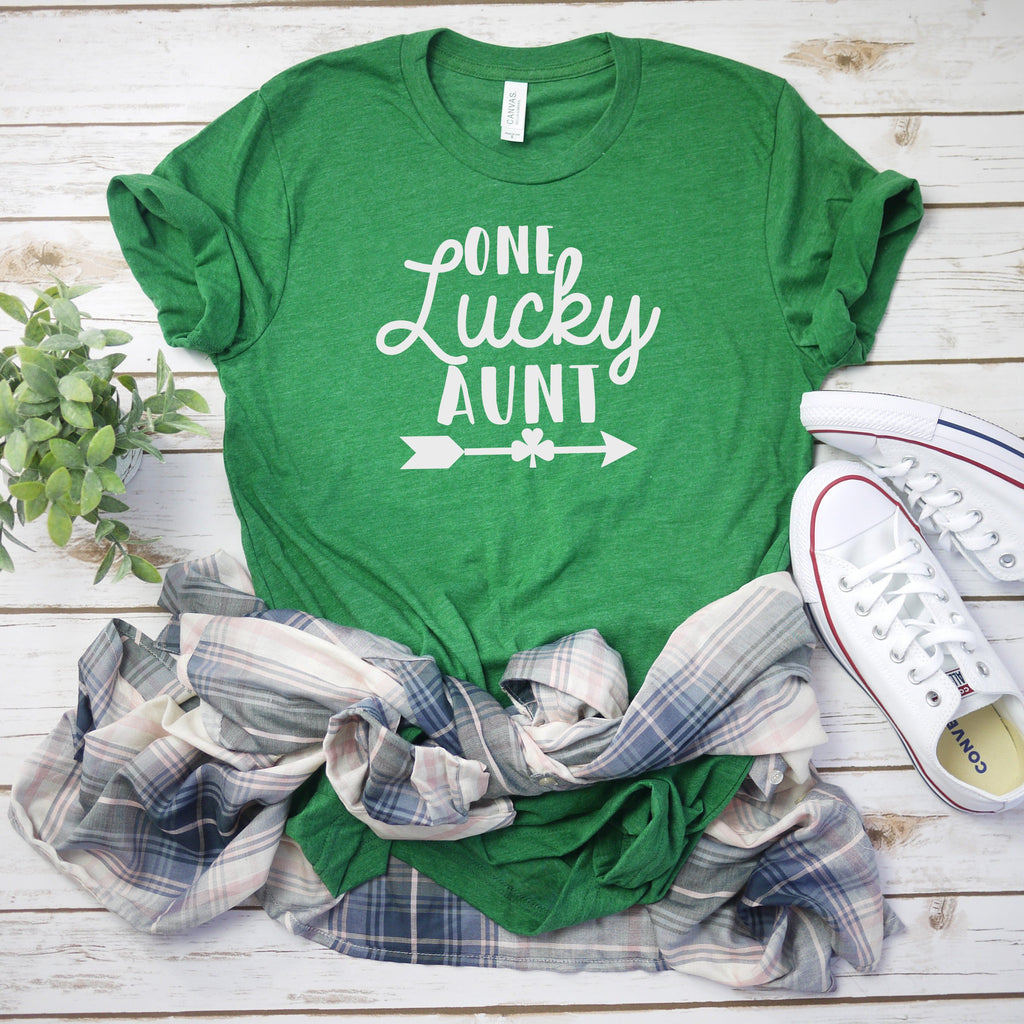 Aunt Saint Patrick day shirt, St. Patrick's day shirt , Gift for aunt, One lucky Aunt Shirt, Saint Paddy's day shirt, New aunt shirt,