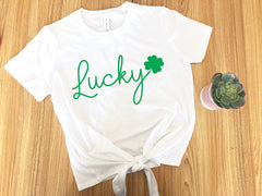 Crop Saint Patty's Day Shirt,  Cute St. Patty's day Outfit,  Shamrock shirt, Lucky top, St Patricks day top, Saint Patrick's day tee