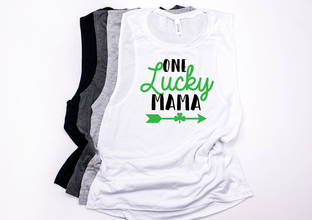 Mom Saint Patrick's day shirt- One lucky mama -  Women's Saint Patrick's day tank -  Women's St Patty's day - Saint Patty's Day Outfit