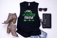 One lucky mama - Mom Saint Patrick's day shirt  -  Women's Saint Patrick's day tank -  Women's St Patty's day - Saint Patty's Day Outfit