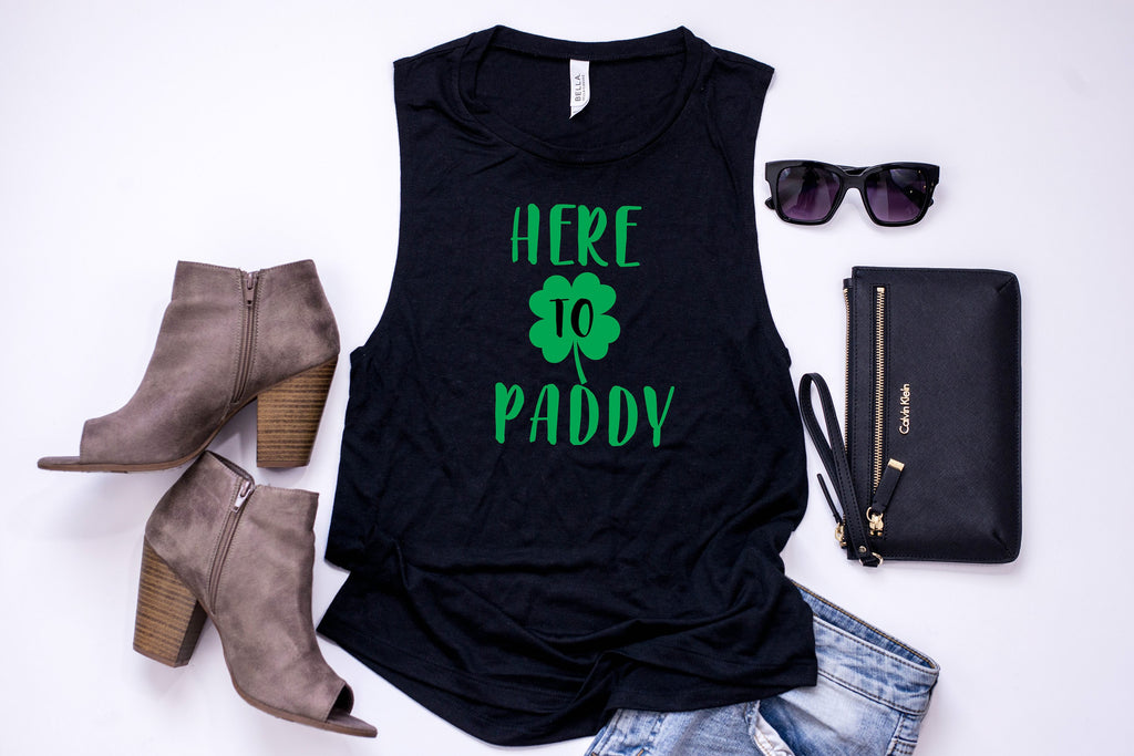 Cute Saint Patty's Day Outfit- Here to Paddy tank - Saint Patrick's day tank - Women's Saint Patrick's day tank - Women's St Patty's day -